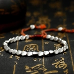 Handmade Colorful Rope Bracelet | Copper Bead Meditation Bracelet for Energy Balance & Wellbeing